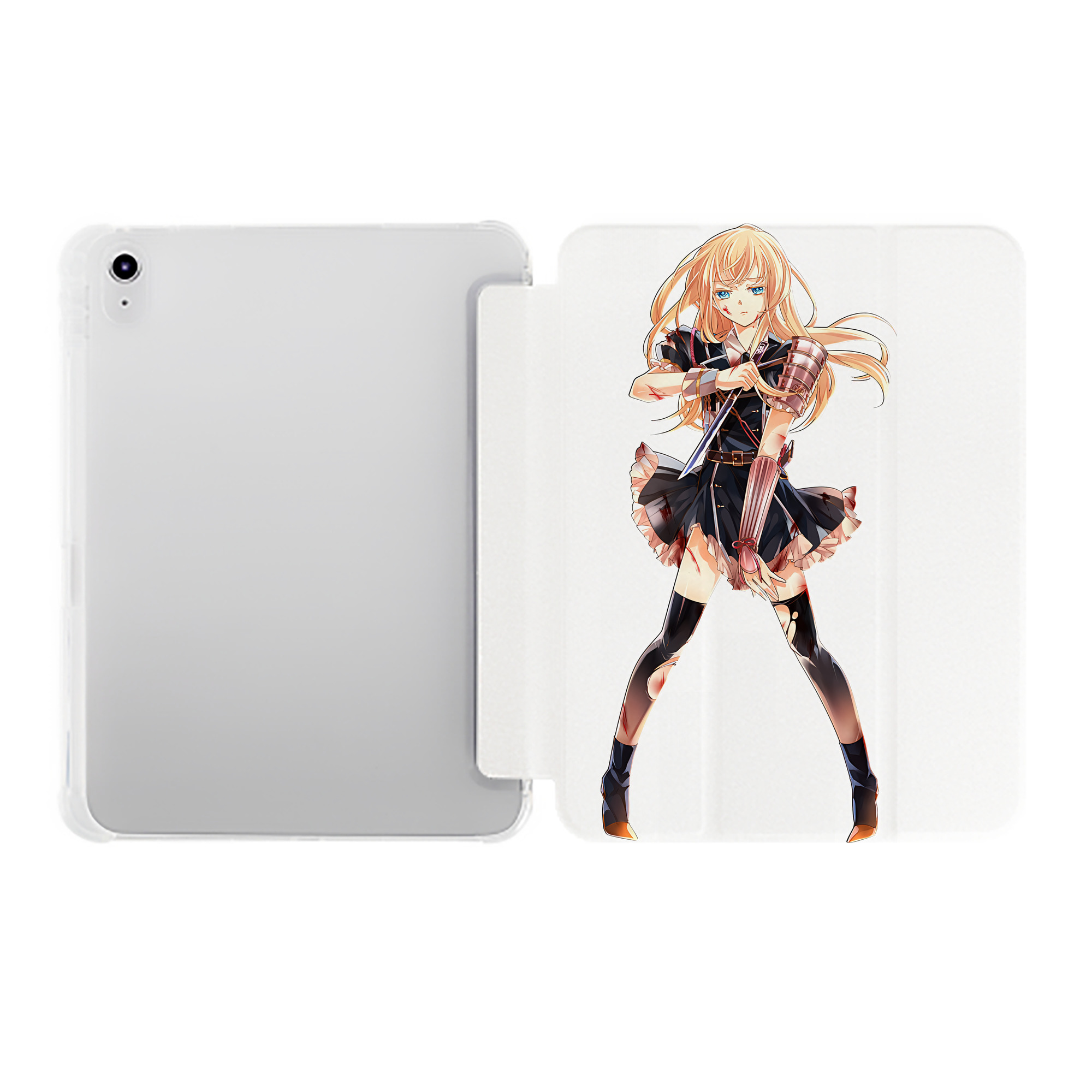 （画像用） 刀剣乱舞 Touken Ranbu IPad ケース ペン収納付き 三つ折りスタンド PUレザー×シリコン 対応機種9.5/10.5/10.9インチ